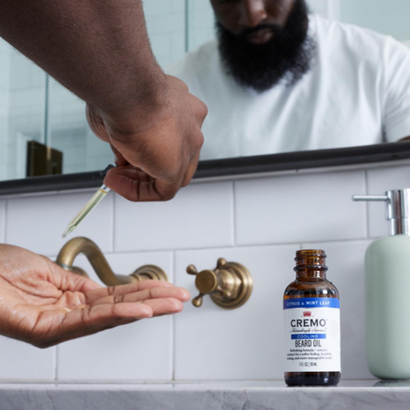 Cremo Cooling Beard Oil Citrus & Mint Leaf Shop Beard care at HEB