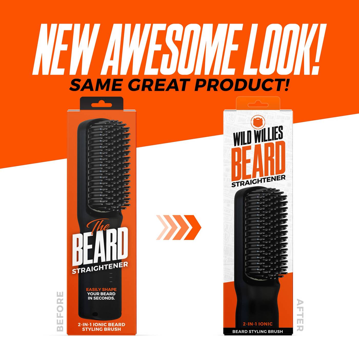 Wild Willies Heated 2-In-1 Ionic Beard Styling Brush; image 2 of 6