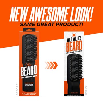 Wild Willies Heated 2-In-1 Ionic Beard Styling Brush