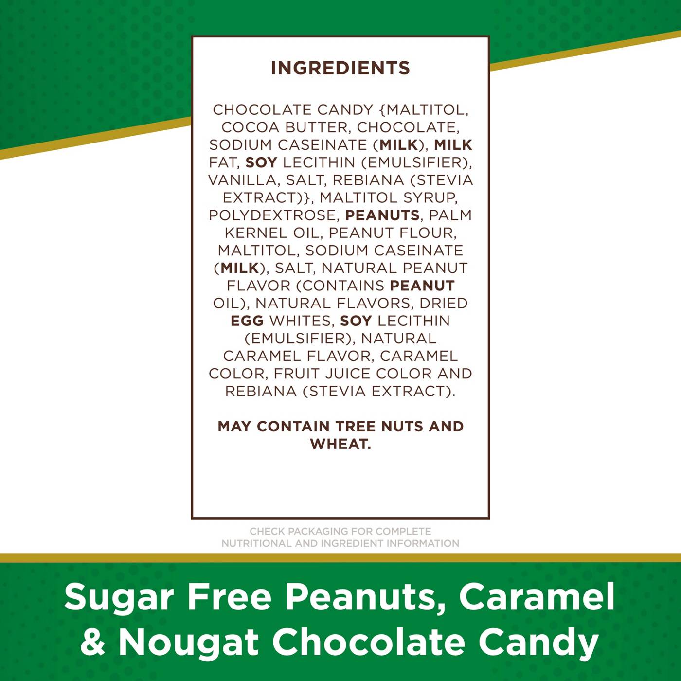 Russell Stover Sugar Free Peanuts Caramel & Nougat Chocolate Candy; image 5 of 8