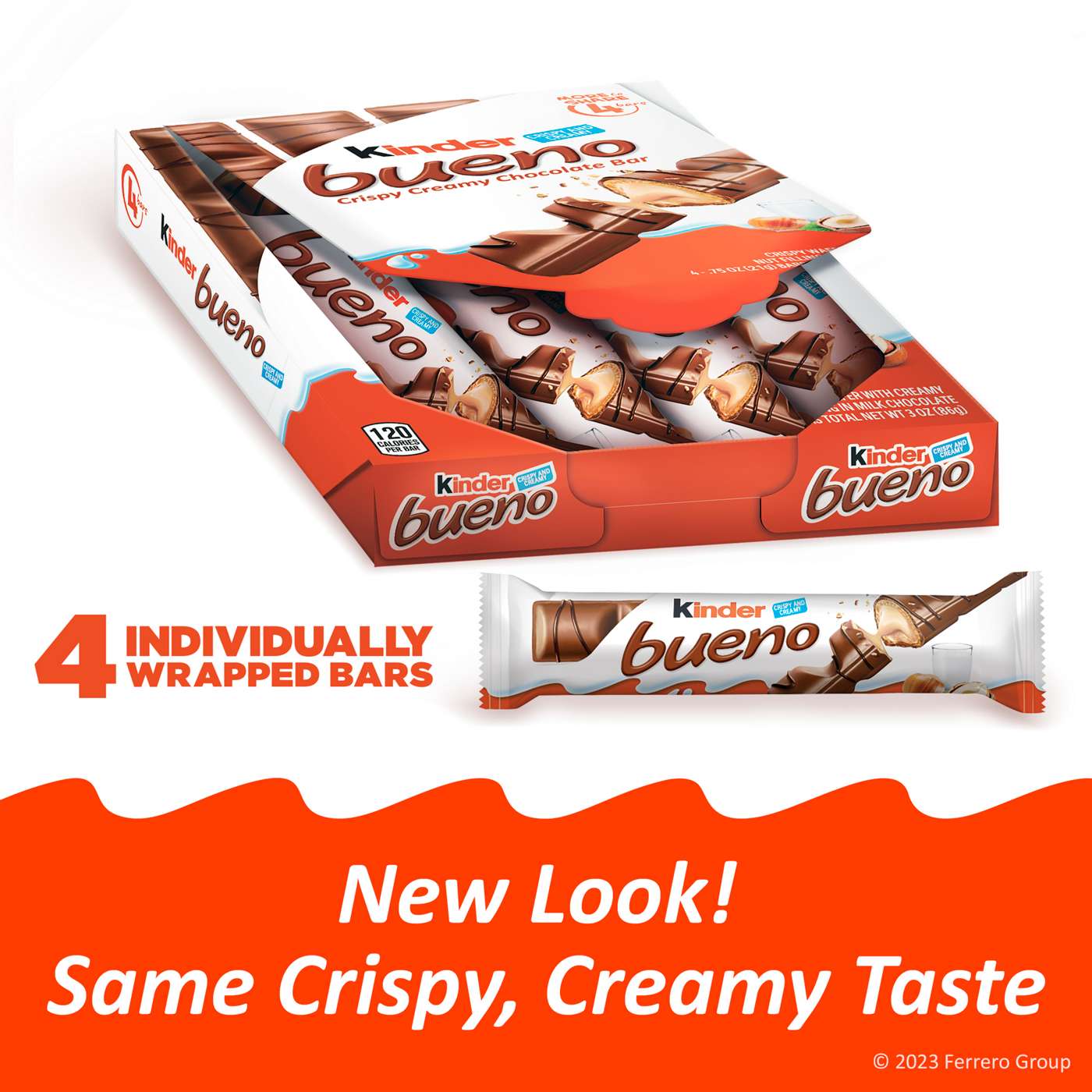 Kinder Bueno Bueno Crispy Creamy Chocolate Bars; image 2 of 11