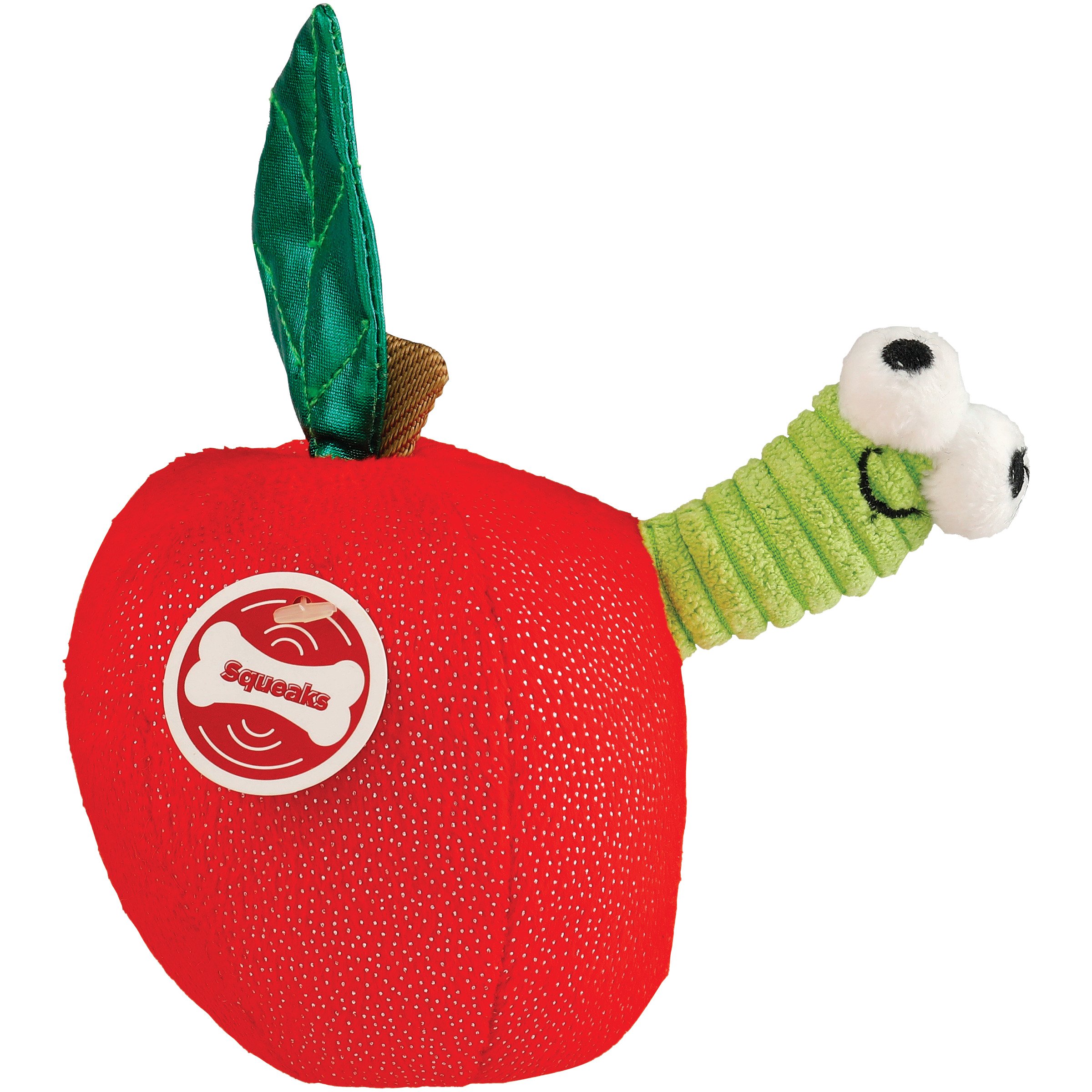 Woof and Whiskers Plush Dog Toy Apple With Worm Shop Plush toys at