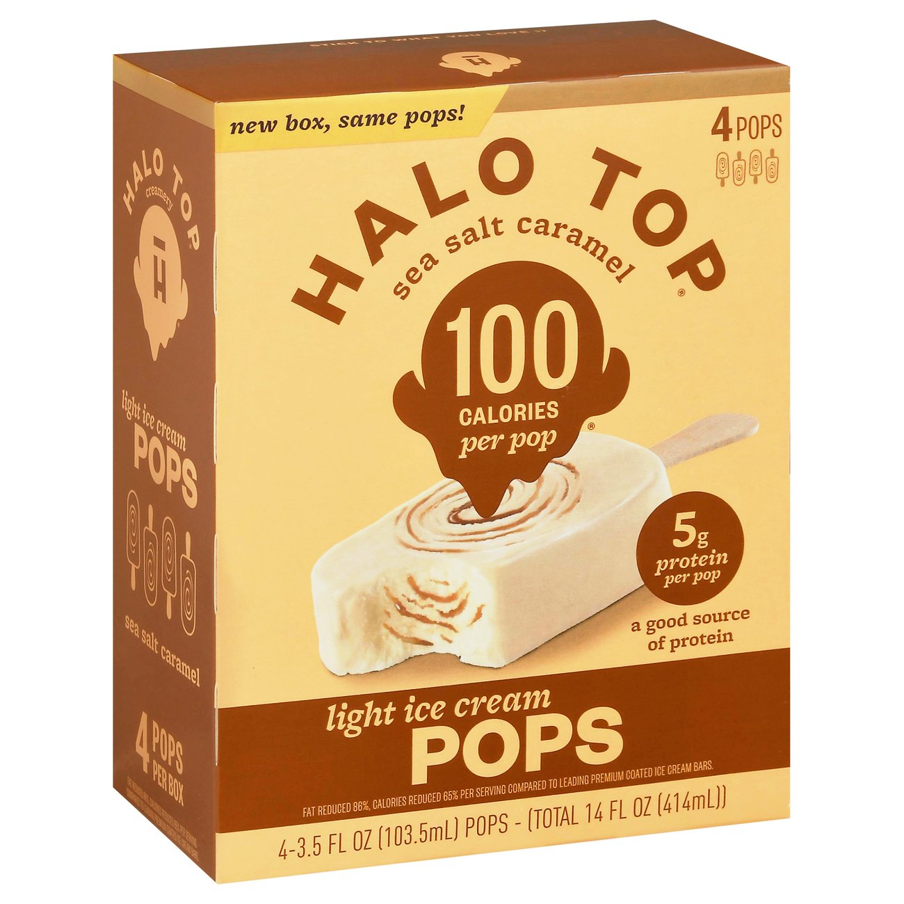 Halo Top Sea Salt Caramel Keto Pops Shop Bars & Pops at HEB