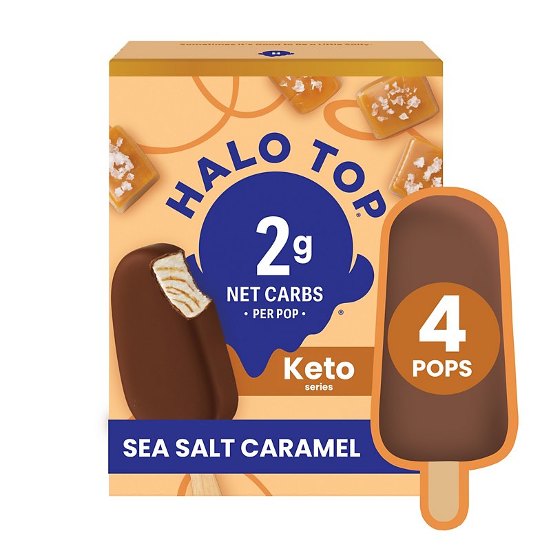 Halo Top Sea Salt Caramel Keto Pops - Shop Ice Cream & Treats ...