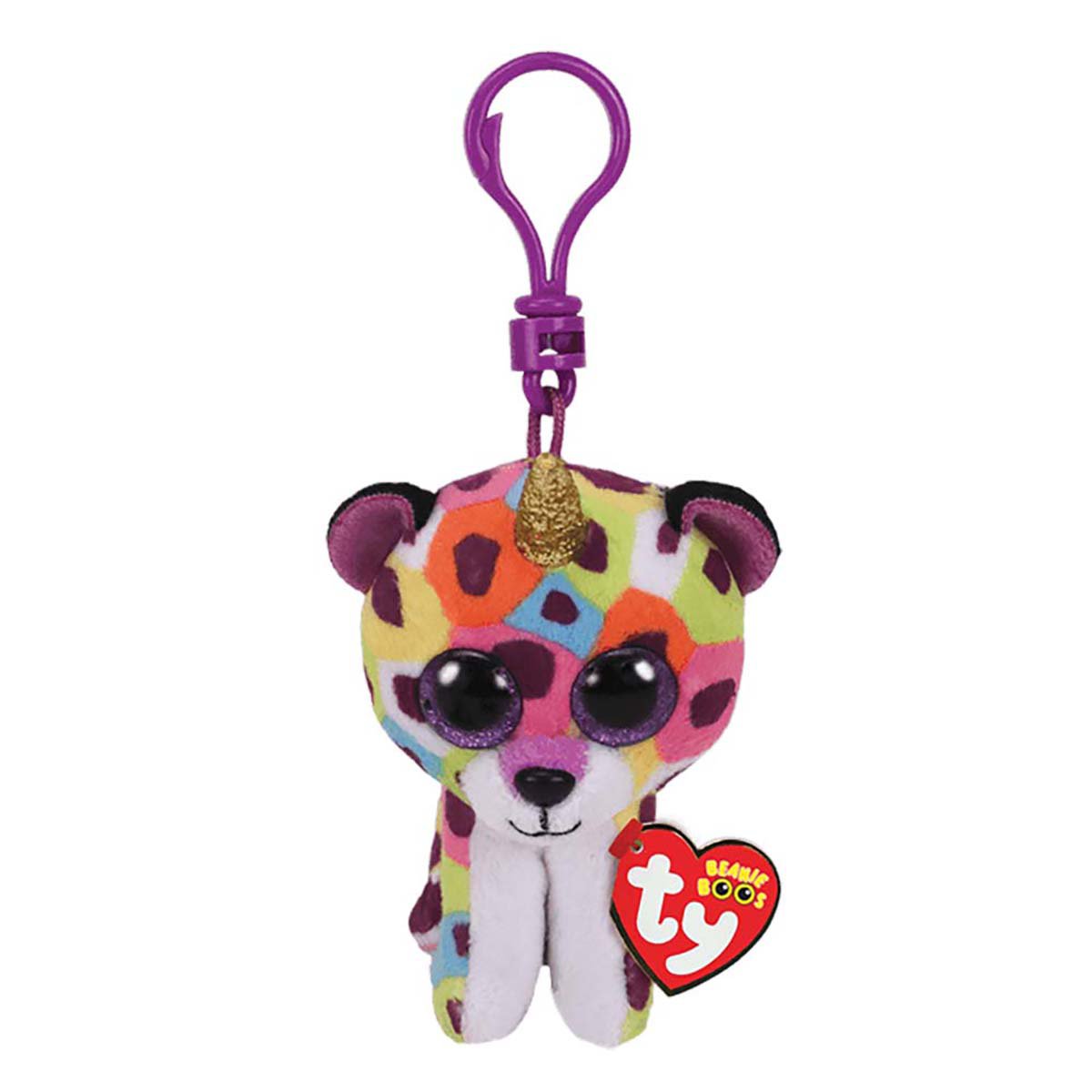 ty Giselle- Multi Leopardcorn Beanie Boos Clip - Shop Plush Toys at H-E-B