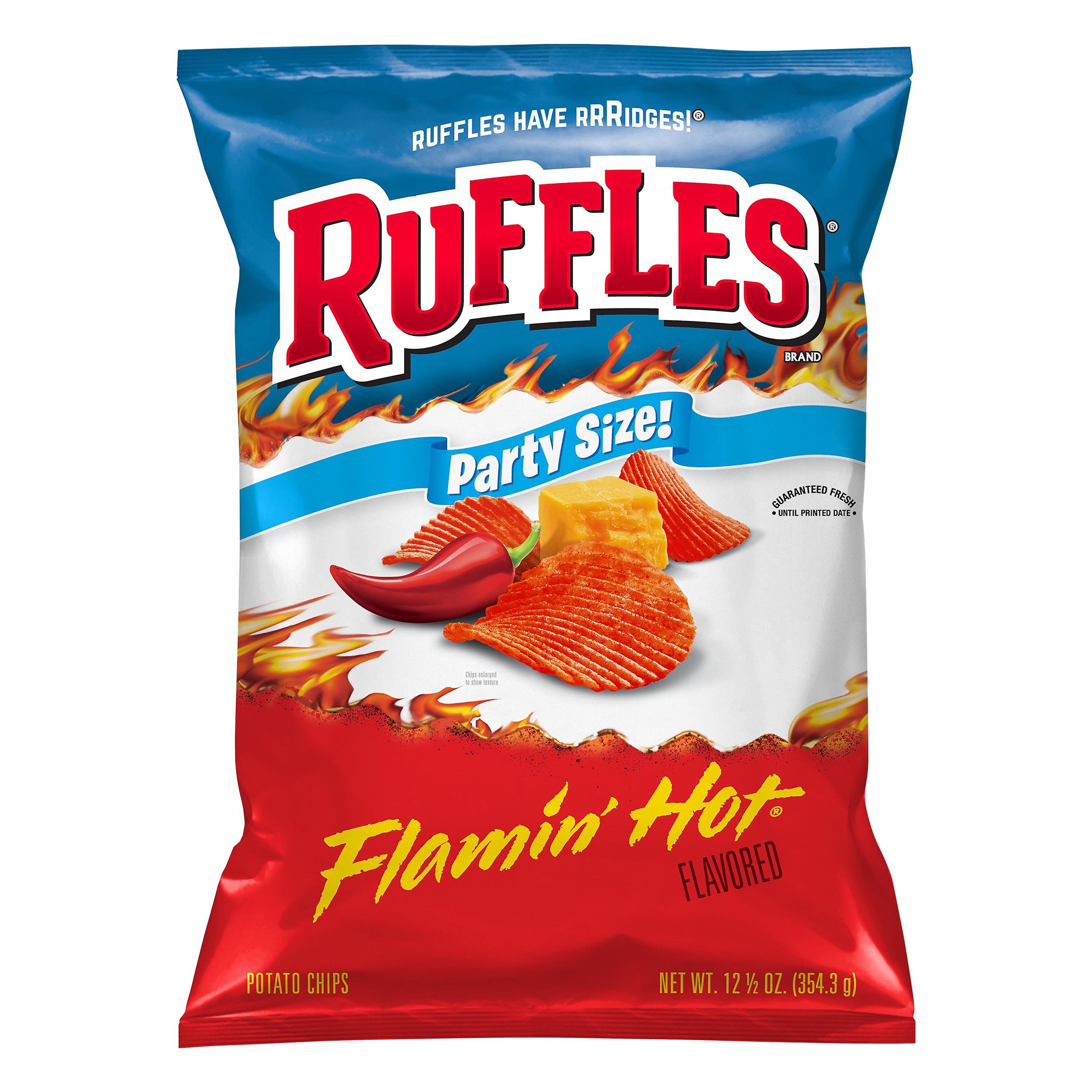 Ruffles Flamin Hot Party Size Potato Chips - Shop Chips at H-E-B