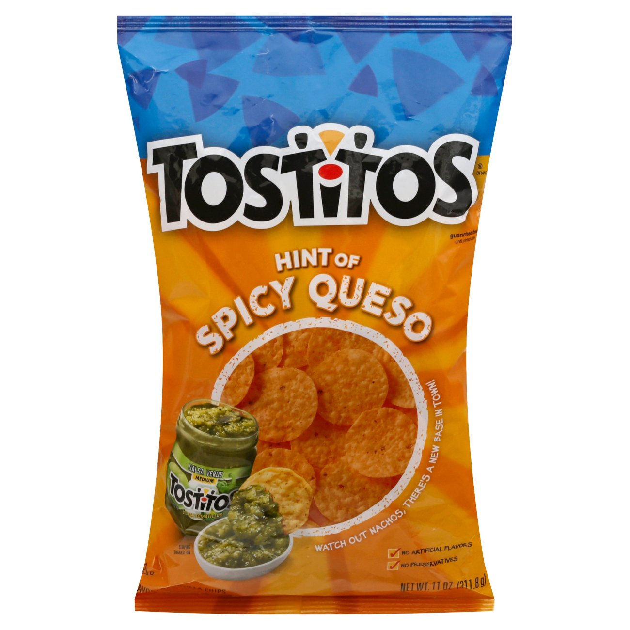 Tostitos Hint of Spicy Queso Bite Size Tortilla Chips Shop Chips at HEB