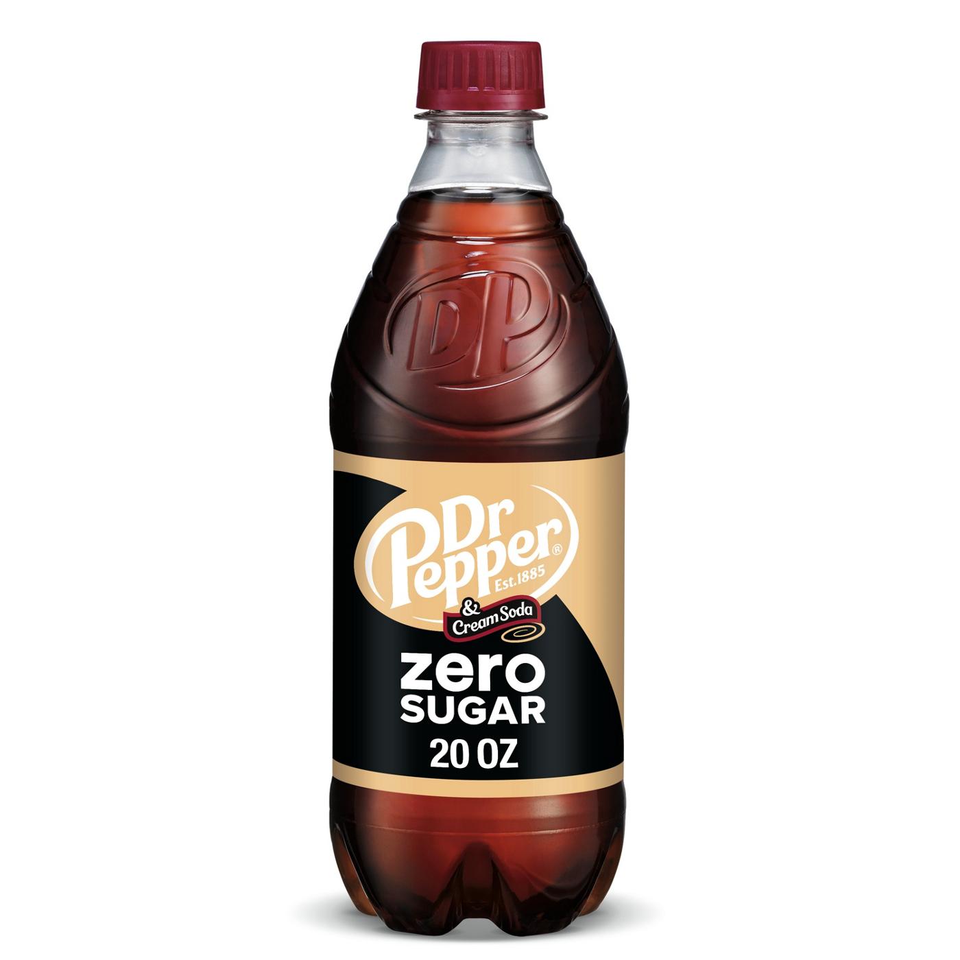 Dr Pepper & Cream Zero Sugar Soda; image 1 of 7