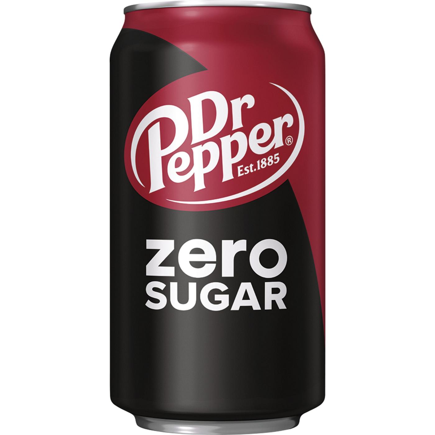 Dr Pepper Zero Sugar Soda 12 oz Cans; image 6 of 7