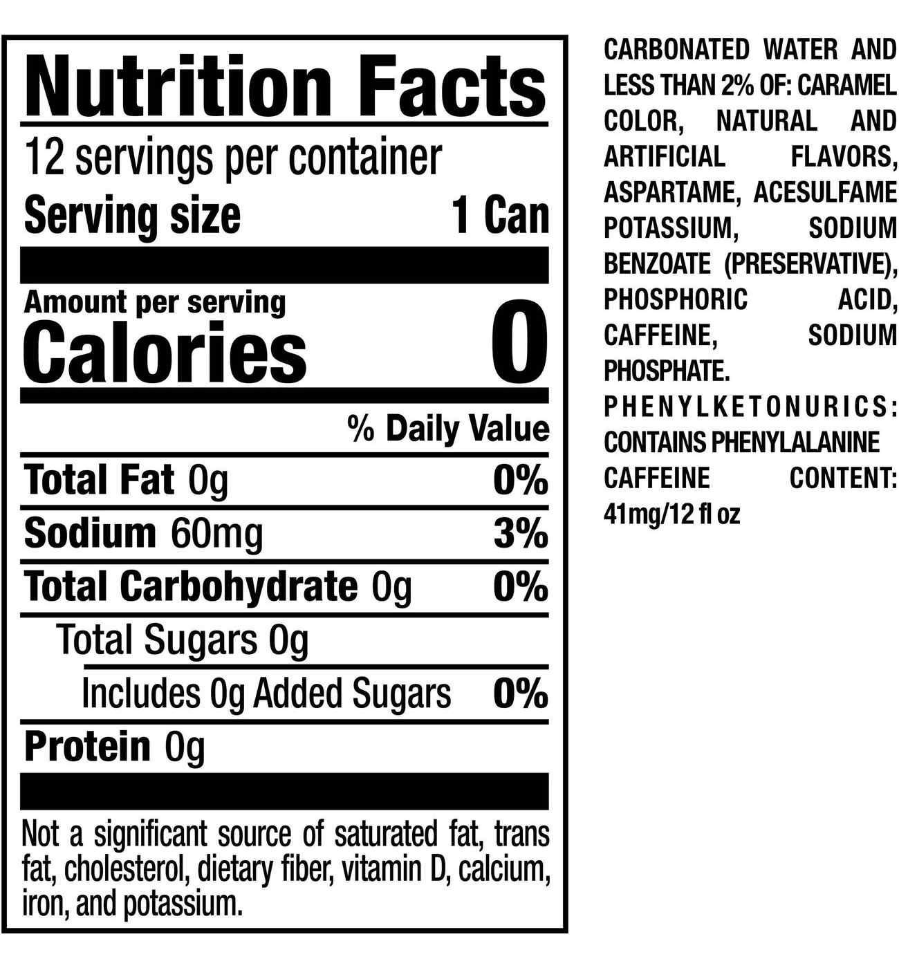 Dr Pepper & Cream Zero Sugar Soda 12 pk Cans; image 3 of 4