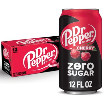 Dr Pepper Cherry Zero Sugar Soda 12 pk Cans