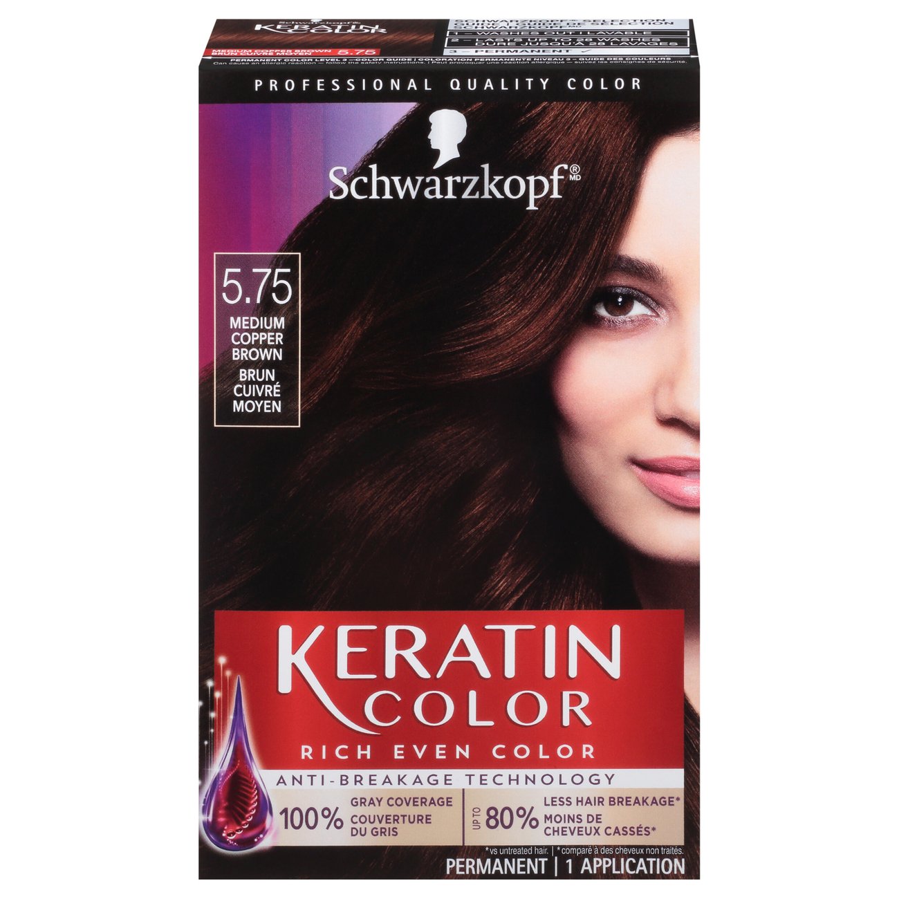 Schwarzkopf Keratin Color Permanent Hair Color - 5.75 Medium Copper