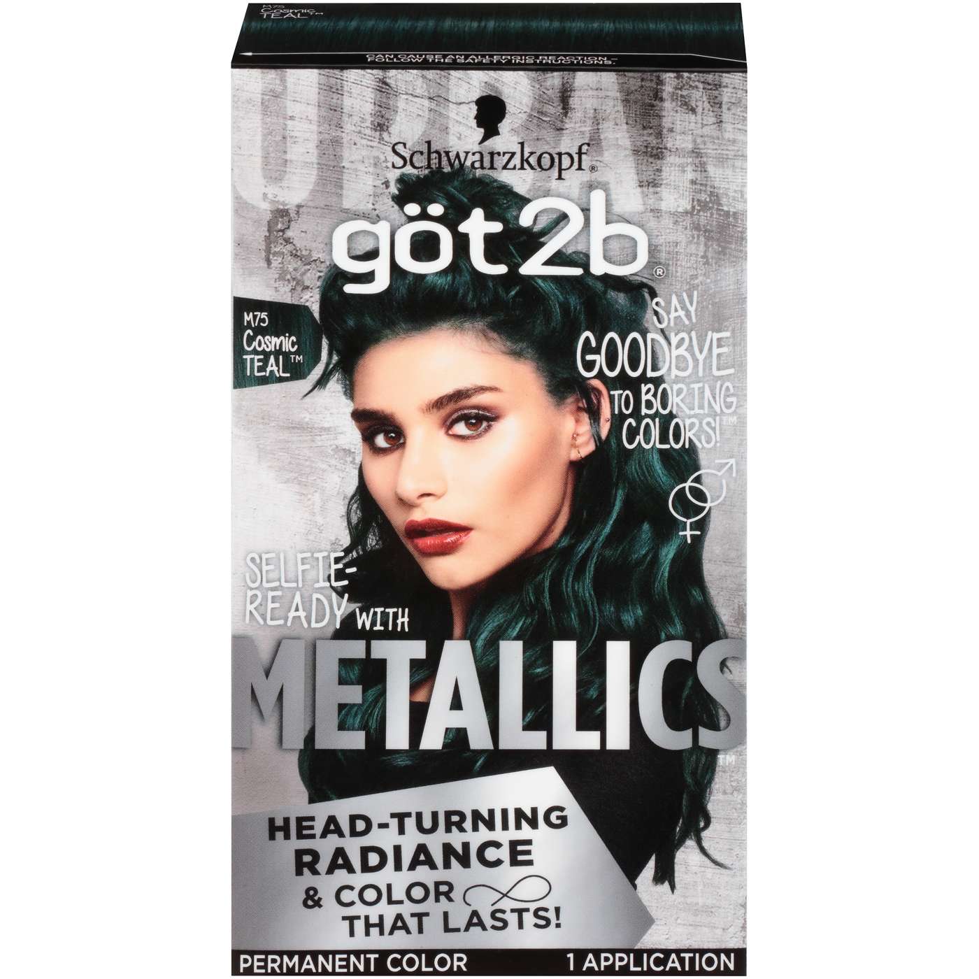 Got2b Metallics Permanent Hair Color, M75 Cosmic Teal; image 1 of 3