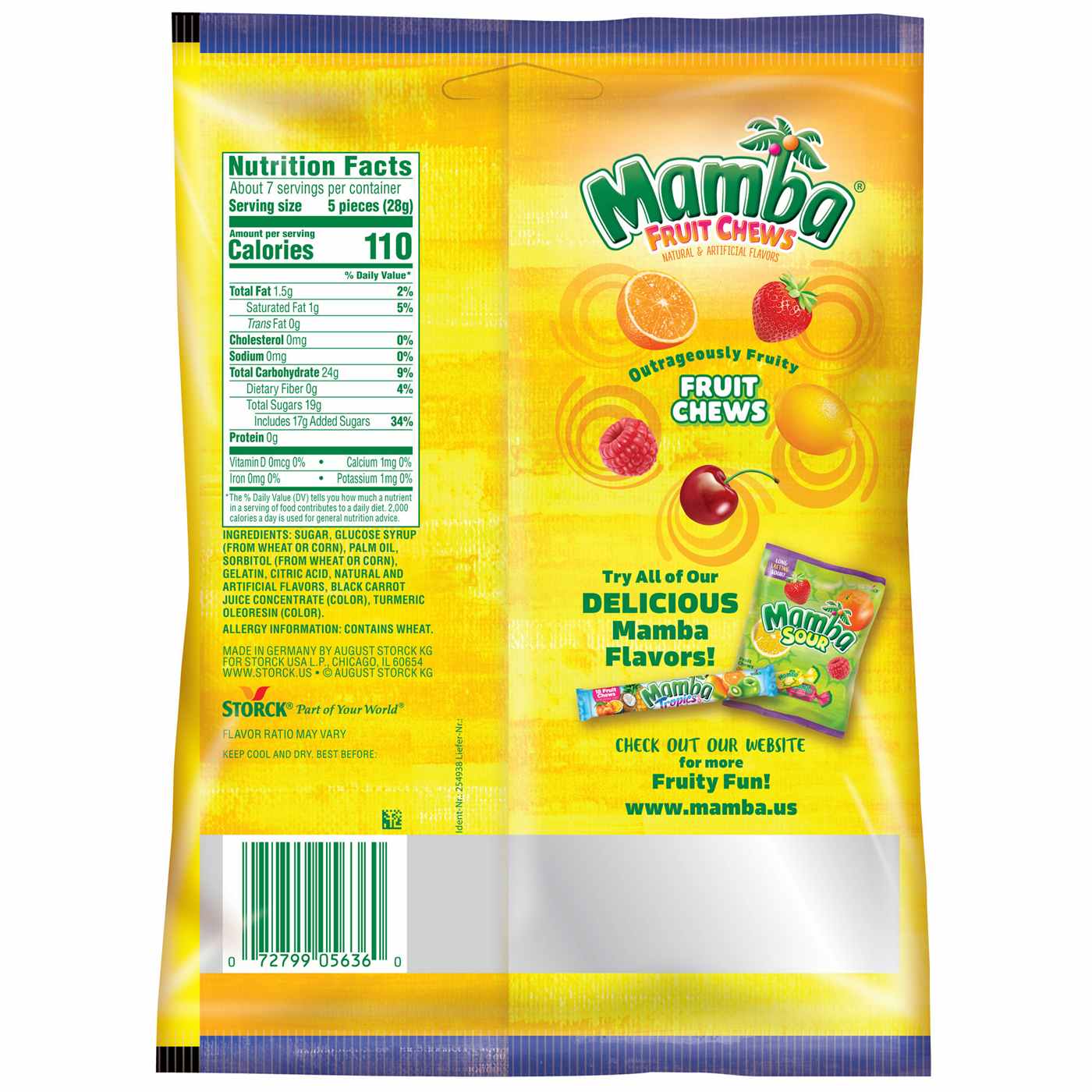 Mamba Fruit Chews Candy; image 2 of 6