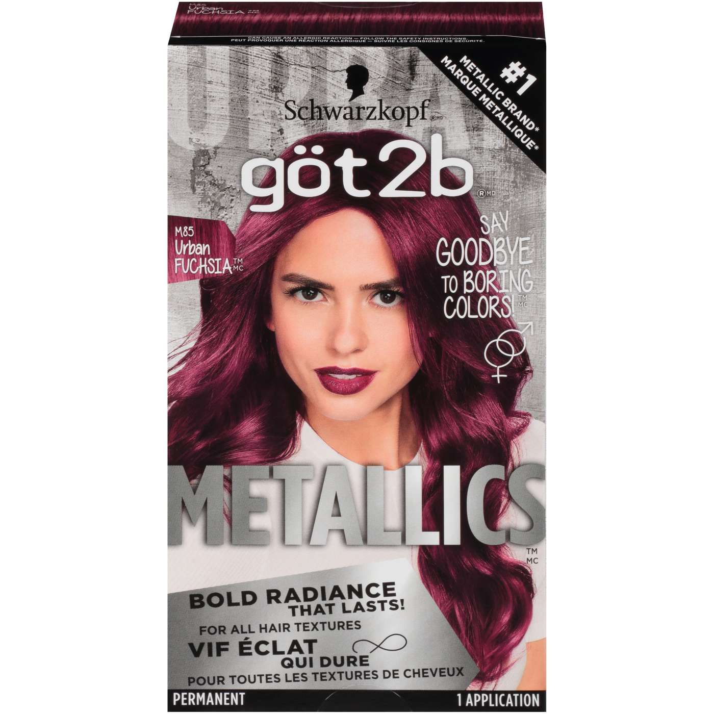 Got2b Metallics Permanent Hair Color, M85 Urban Fuchsia; image 1 of 4