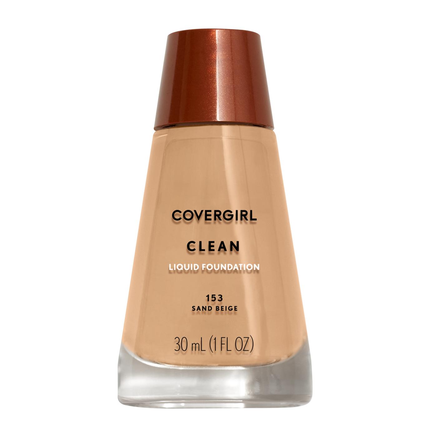 Covergirl Clean Liquid Foundation 153 Sand Beige; image 1 of 9