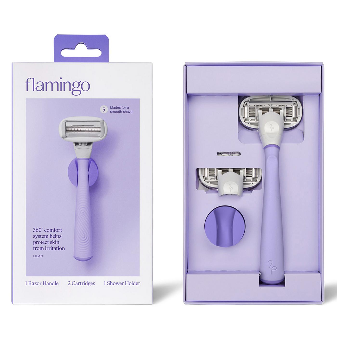 Flamingo Women’s 5 Blade Razor Kit - Lilac; image 9 of 9