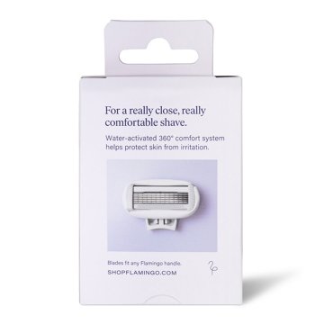 Flamingo Five-Blade Razor Cartidges, 4 ct