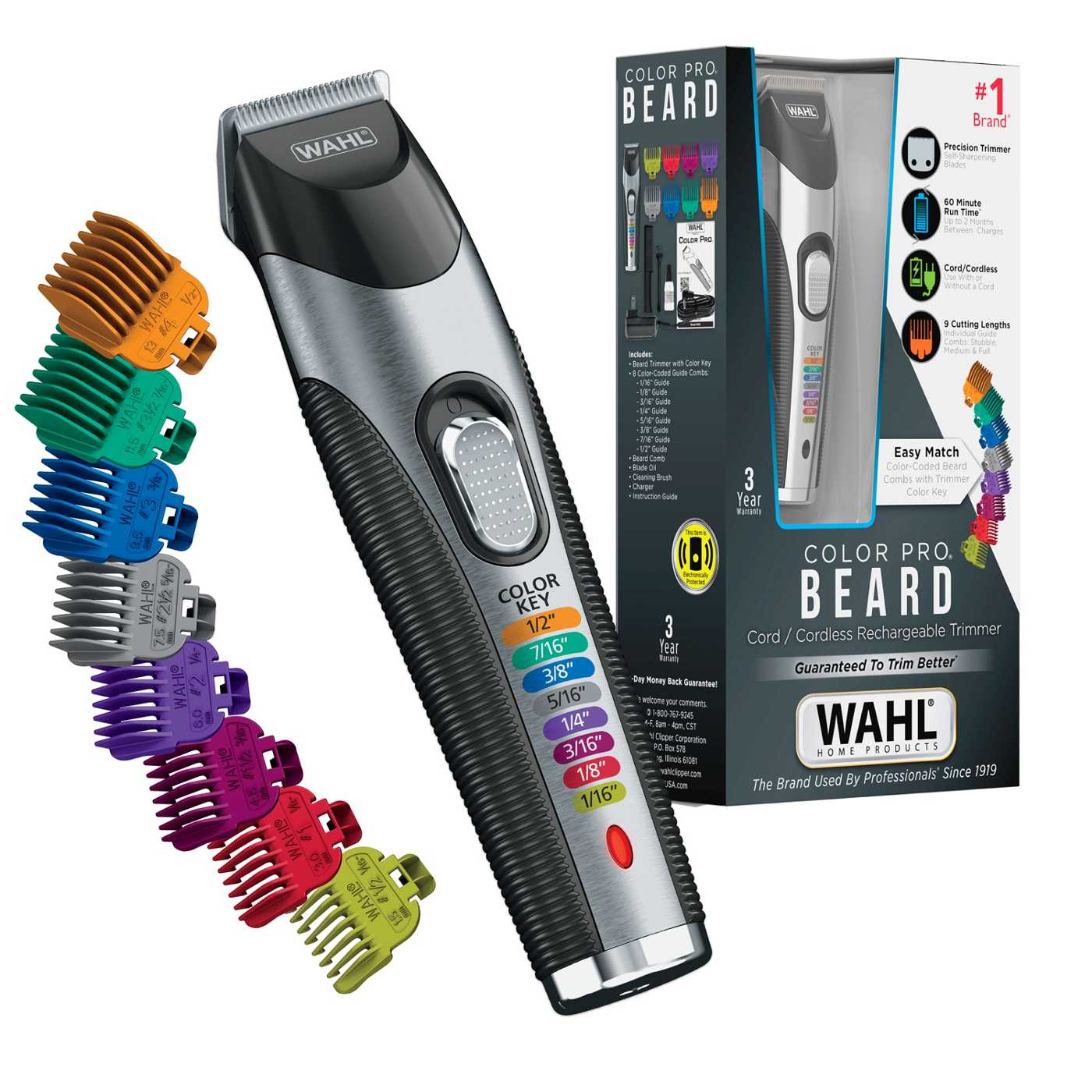 Wahl Color Pro Rechargeable Beard Trimmer; image 7 of 11