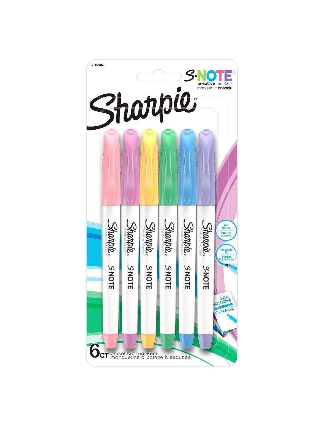 Sharpie S-Note Chisel Tip Creative Markers - Assorted Ink
