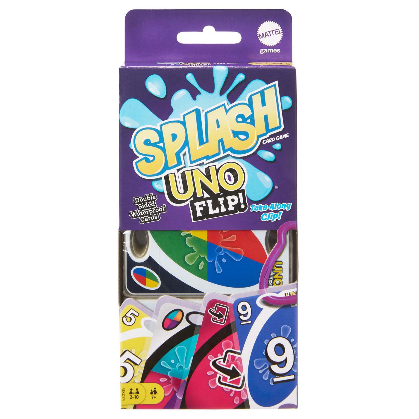 Uno Flip Splash Edition Card Game; image 1 of 3