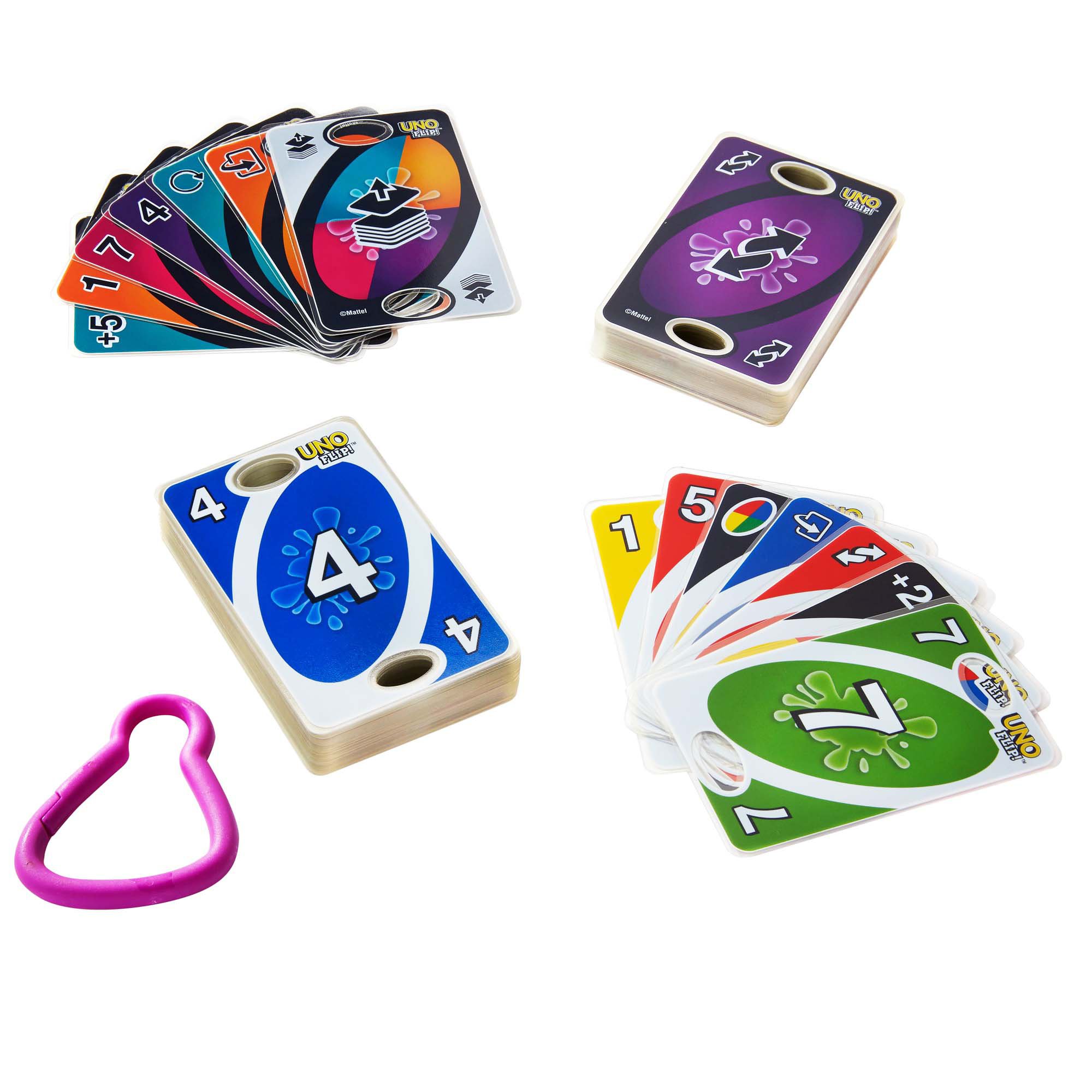 IsEasy Jogo de cartas Uno Jogos Mattel Wild Card Uno Flip Uno