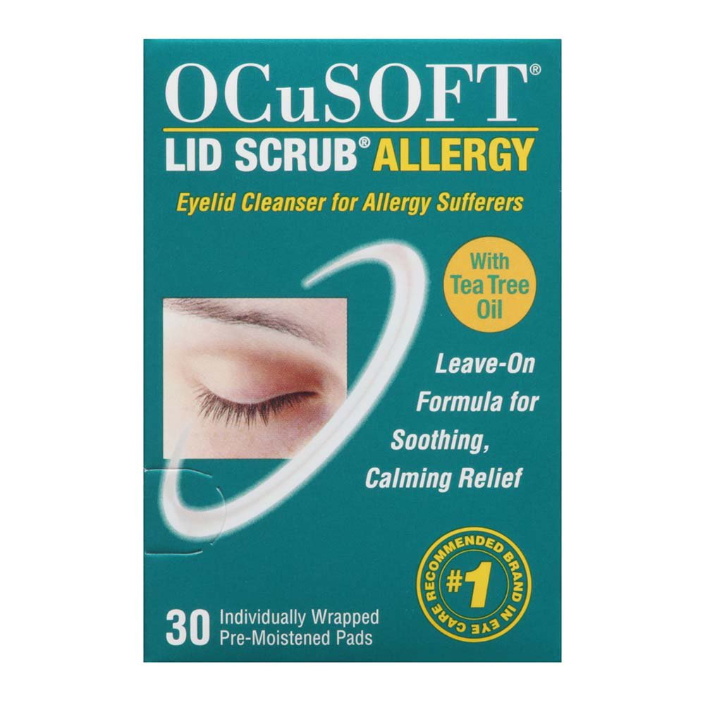 OcuSoft Lid Scrub Allergy Eyelid Cleanser Premoistened Pads Shop Eye