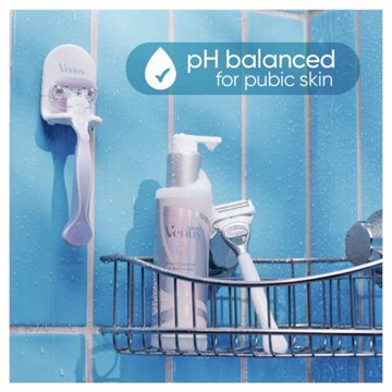 Venus Pubic Hair & Skin Smoothing Cleanser + Shave Gel, Bikini Zone Shave Gel, 6.42 oz