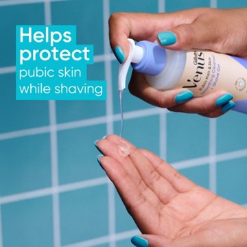 Venus Pubic Hair & Skin Smoothing Cleanser + Shave Gel, Bikini Zone Shave Gel, 6.42 oz