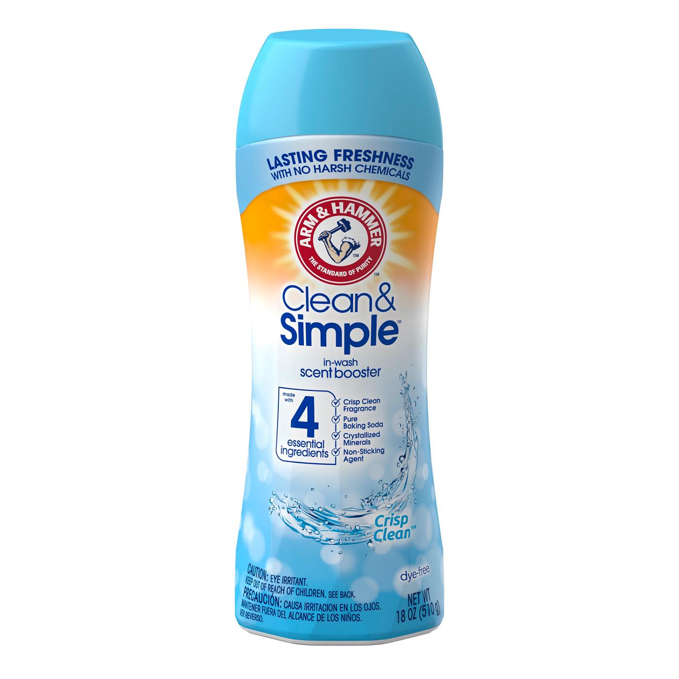 Arm & Hammer Clean & Simple Crisp Clean InWash Scent Booster Beads Shop Fresheners at HEB