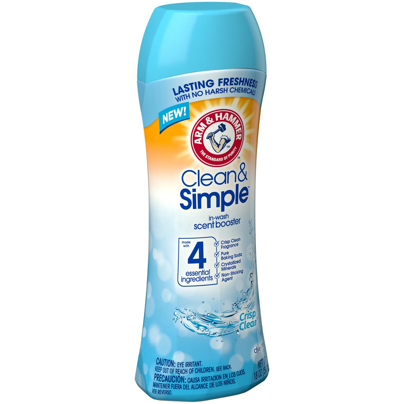 Arm & Hammer Clean & Simple Crisp Clean InWash Scent Booster Beads Shop Fresheners at HEB