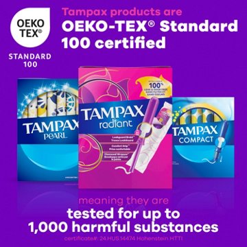 Tampax Radiant Tampons Duo Pack, Light/Regular Unscented