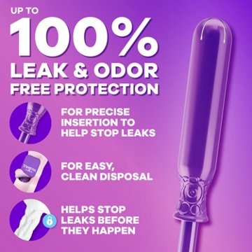 Tampax Radiant Tampons Duo Pack, Light/Regular Unscented, 26 ct