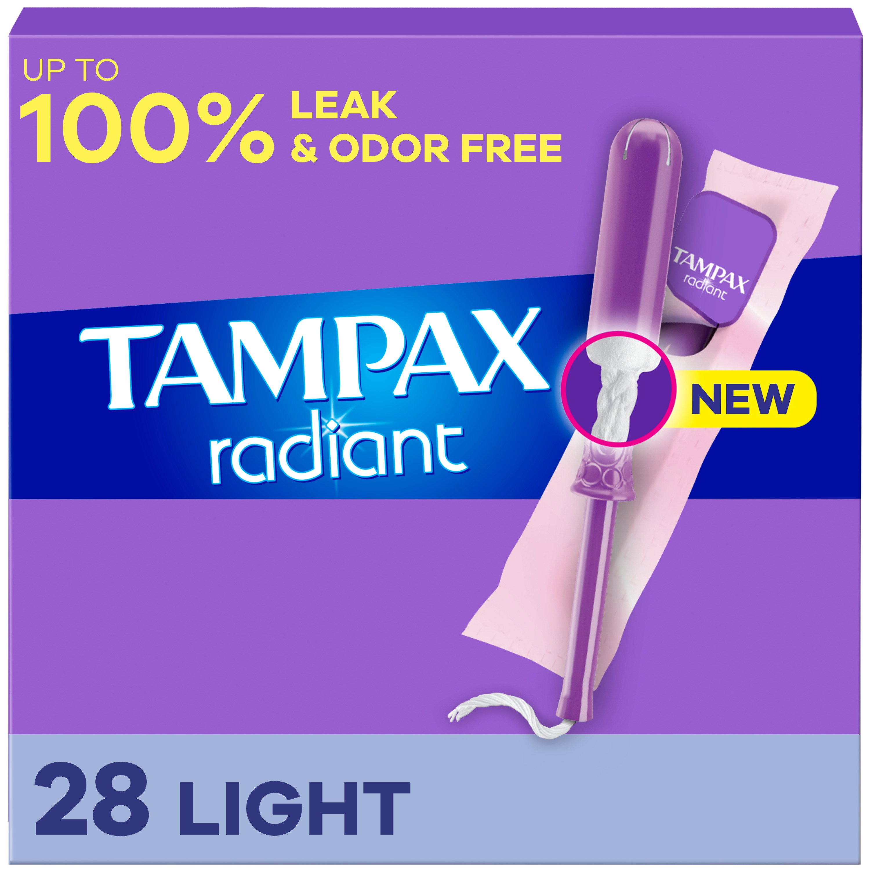 Tampax Radiant Tampons - Light - Shop Tampons At H-E-B