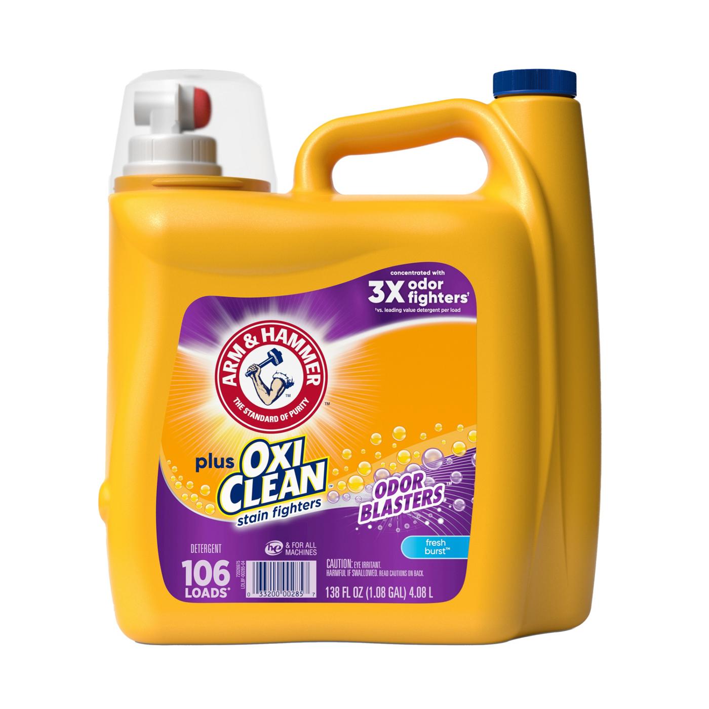 Arm & Hammer Plus OxiClean Odor Blasters HE Liquid Laundry Detergent, 106 Loads - Fresh Burst; image 1 of 4