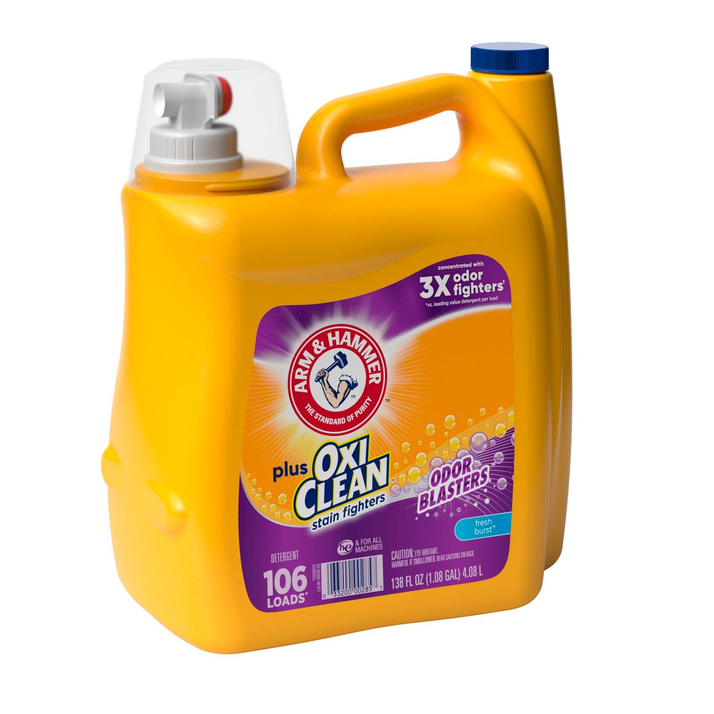 Arm & Hammer Plus OxiClean Odor Blasters HE Liquid Laundry Detergent, 106 Loads - Fresh Burst; image 4 of 4
