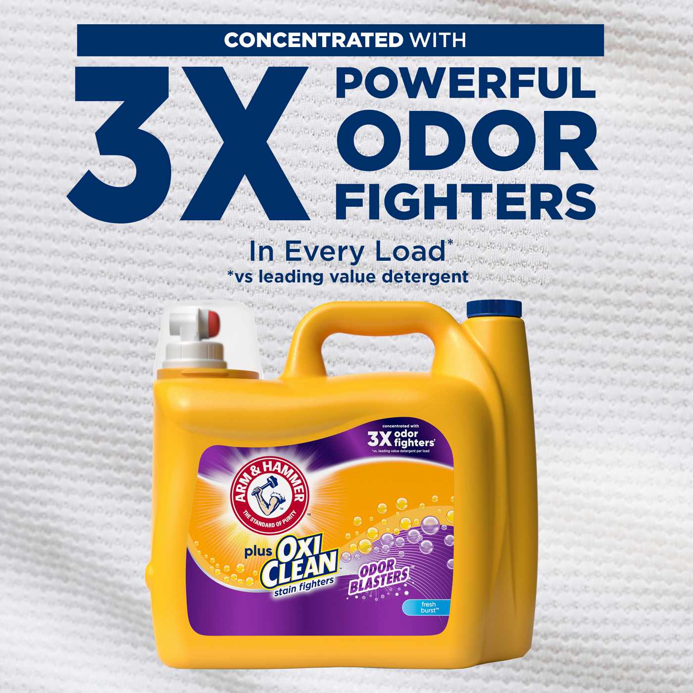 Arm & Hammer Plus OxiClean Odor Blasters HE Liquid Laundry Detergent, 100 Loads - Fresh Burst; image 8 of 11