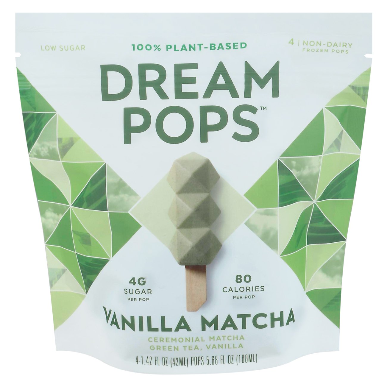 Dream Pops Vanilla Matcha NonDairy Frozen Pops Shop Ice Cream