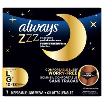Always ZZZs Disposable Period Underwear - Size L