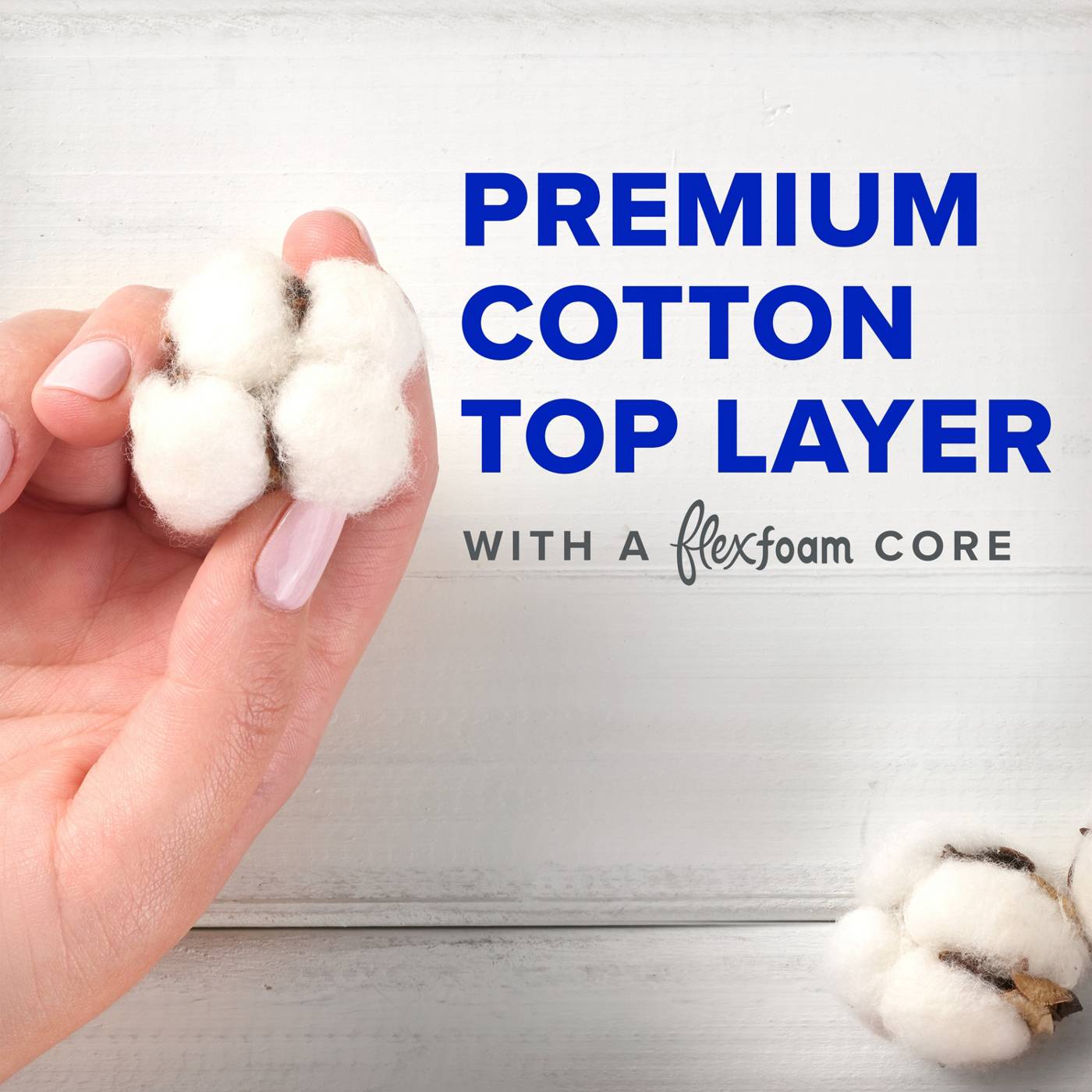 Always Pure Cotton with FlexFoam Pads, Regular Absorbency, with Wings Size 1 Shop Pads