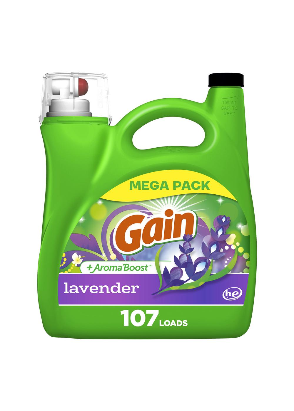 Gain + Aroma Boost HE Liquid Laundry Detergent, 107 Loads - Lavender; image 1 of 6