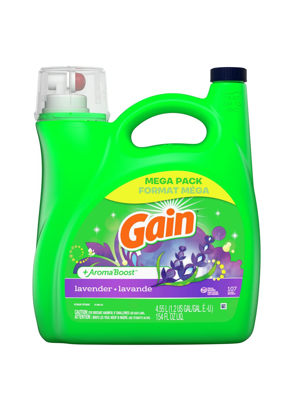 Gain + Aroma Boost HE Liquid Laundry Detergent, 107 Loads - Lavender; image 3 of 6