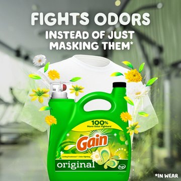 Gain Liquid Laundry Detergent, Original Scent, 100 Loads, 144 oz