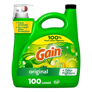 Gain Liquid Laundry Detergent, Original Scent, 100 Loads, 144 oz