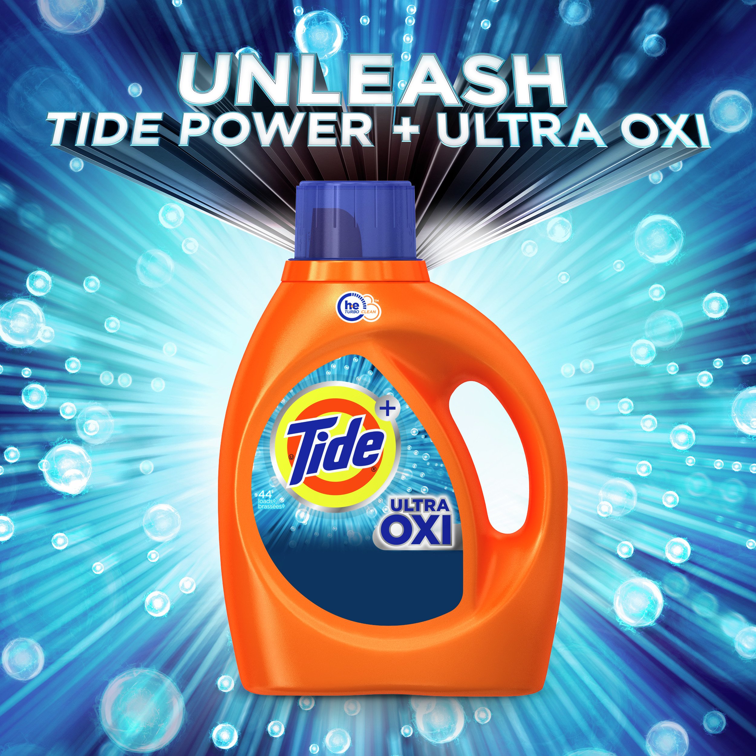 Tide + Ultra Oxi HE Turbo Clean Liquid Laundry Detergent, 94 Loads ...