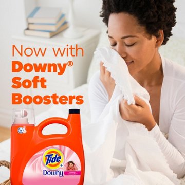Tide Plus Boost of Ultra Downy Liquid Laundry Detergent, April Fresh Scent, 83 Loads, 117 oz