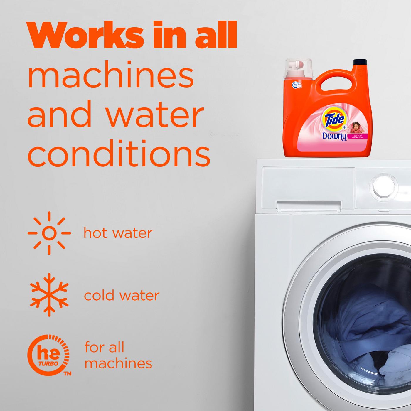 Tide Plus Boost of Ultra Downy Liquid Laundry Detergent, April Fresh Scent, 83 Loads; image 8 of 8