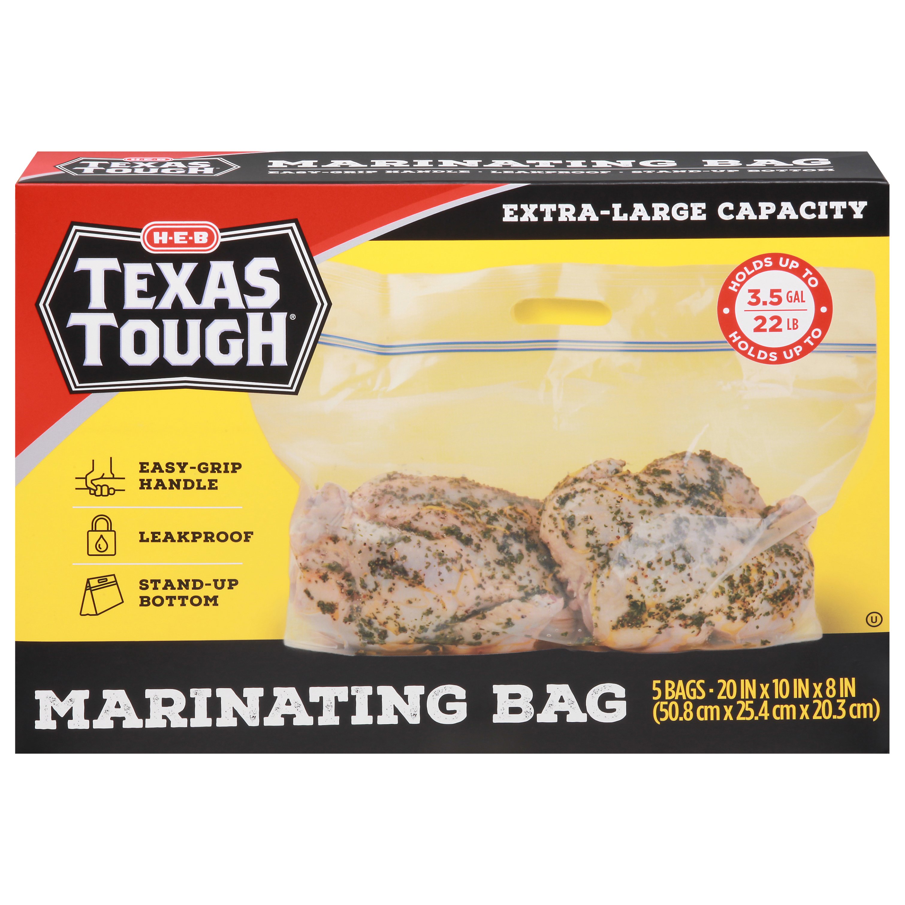 H-E-B Texas Tough Large Multipurpose Flap Tie Trash Bags, 33