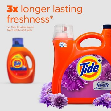 Tide Ultra Febreze Liquid Laundry Detergent, 83 Loads, Spring & Renewal Scent