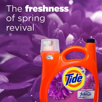 Tide Ultra Febreze Liquid Laundry Detergent, 83 Loads, Spring & Renewal Scent
